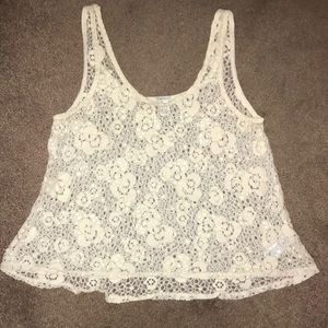 Forever 21 Lace top ; off white